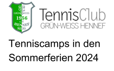 Tenniscamps in den Sommerferien 2024